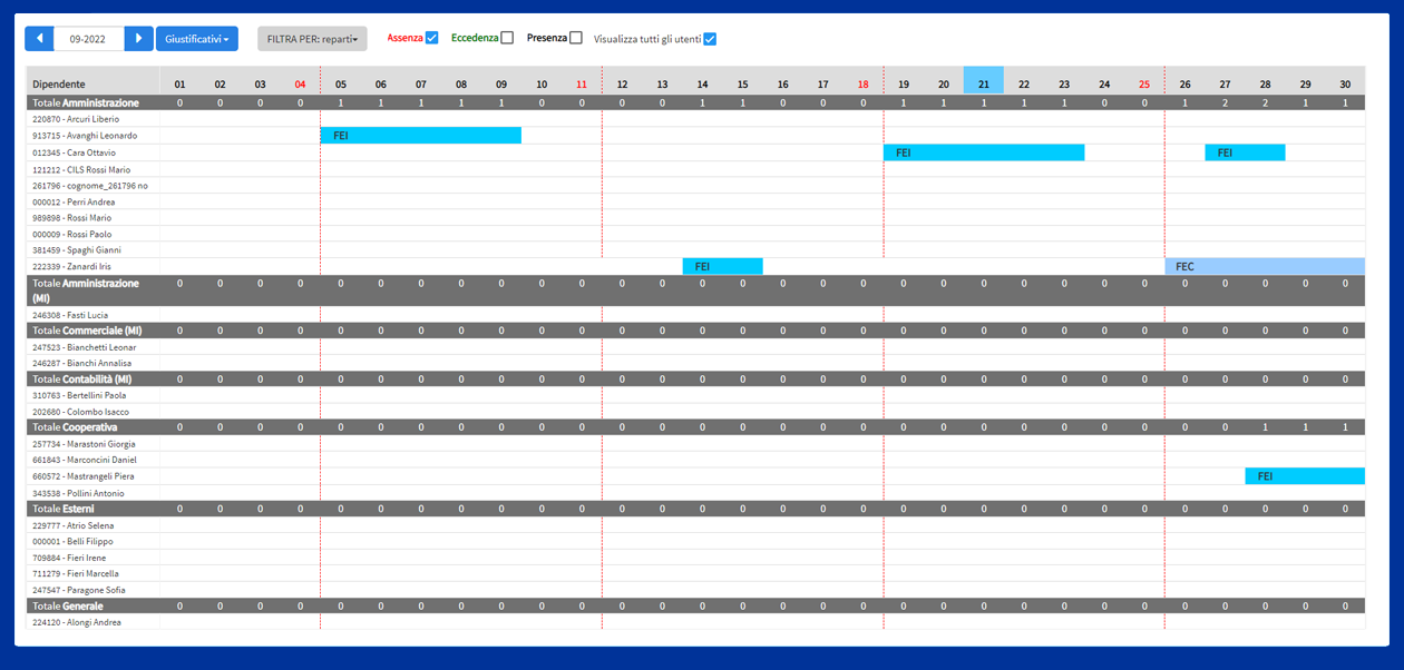 planning ferie